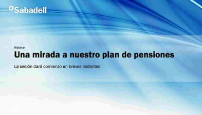 Webinar. Una mirada a nuestro plan de pensiones